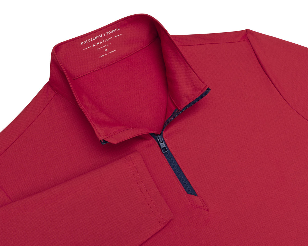 The Bell Quarter-Zip - Heathered Liberty Red