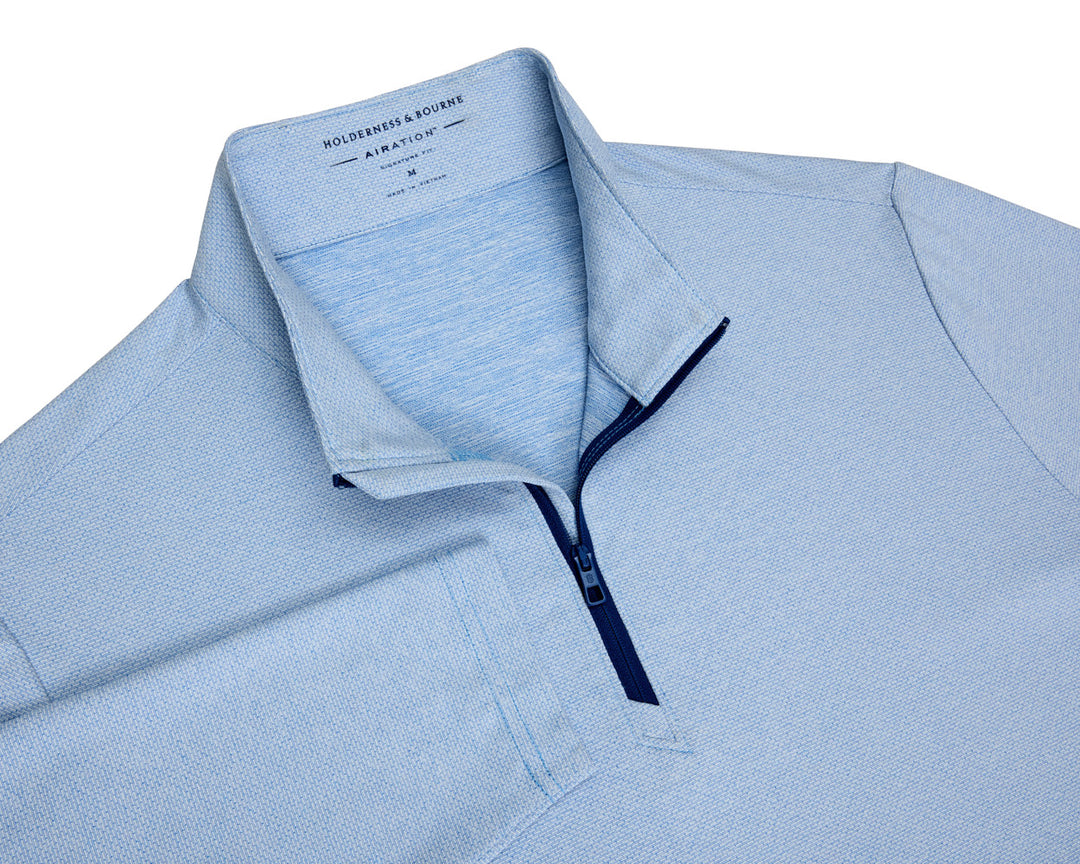 The Bell Quarter-Zip - Heathered Vista Blue
