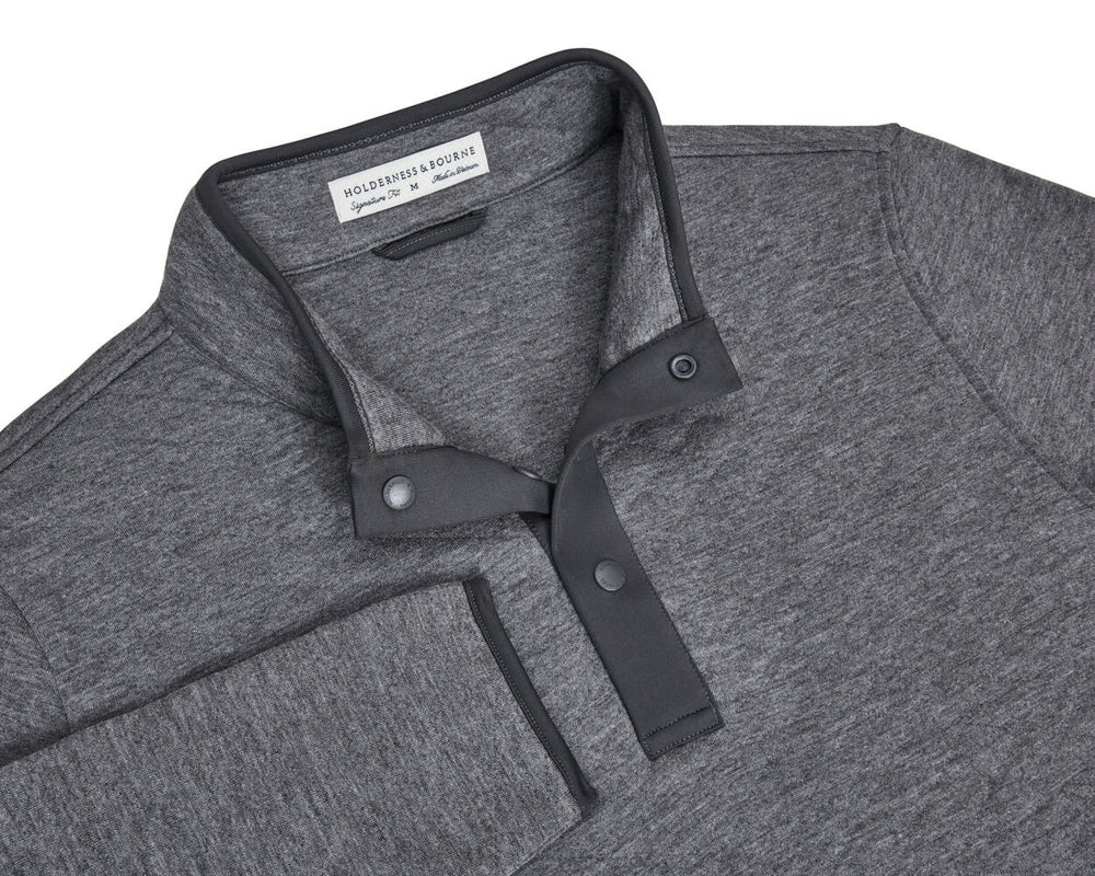 The Sullivan Quarter-Snap - Heathered Charcoal