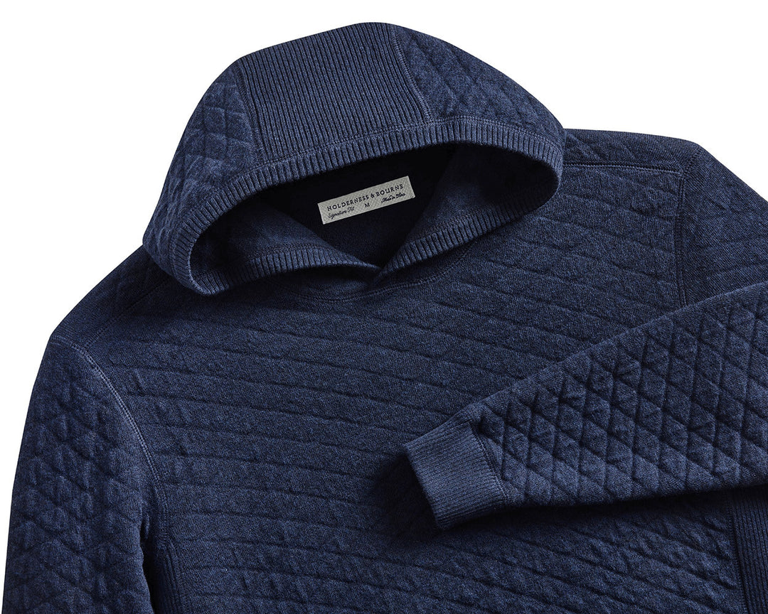 The Wallace Hoodie Sweater - Heathered Navy
