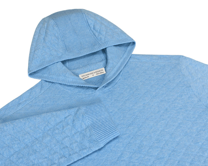 The Wallace Hoodie Sweater - Heathered Vista Blue