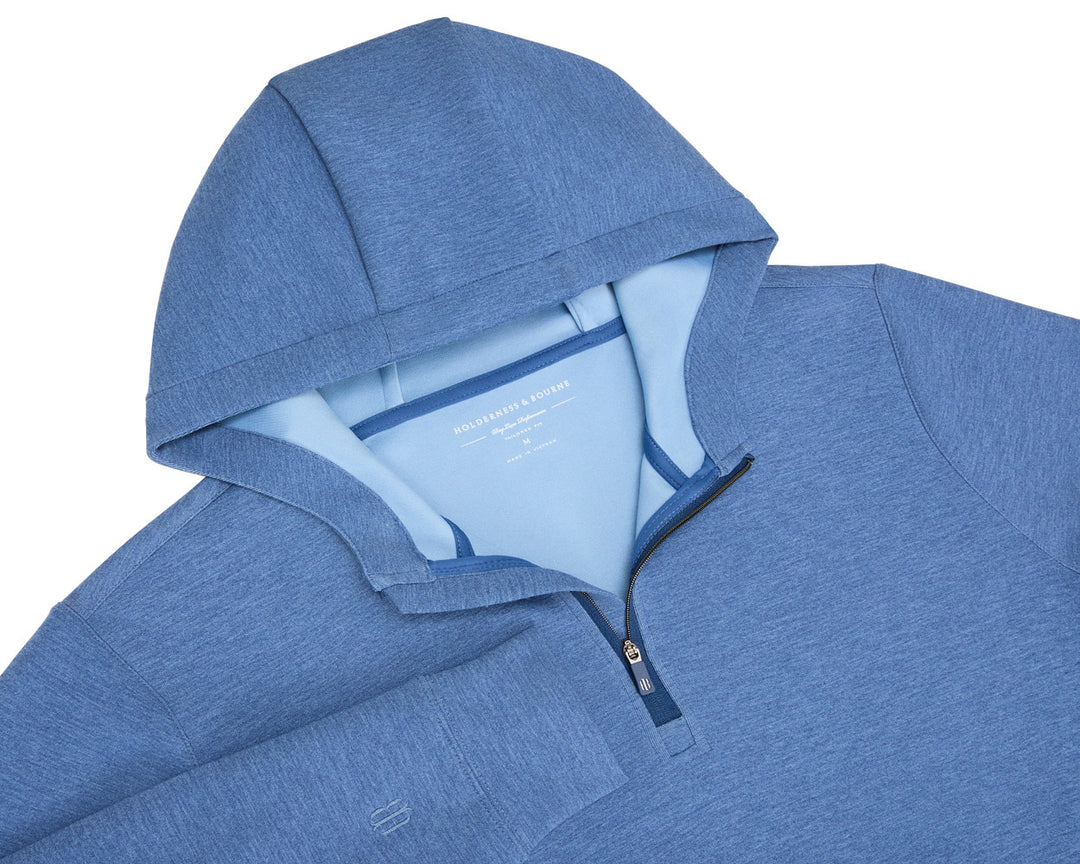 The Tilley Quarter-Zip Hoodie - Heathered Andover