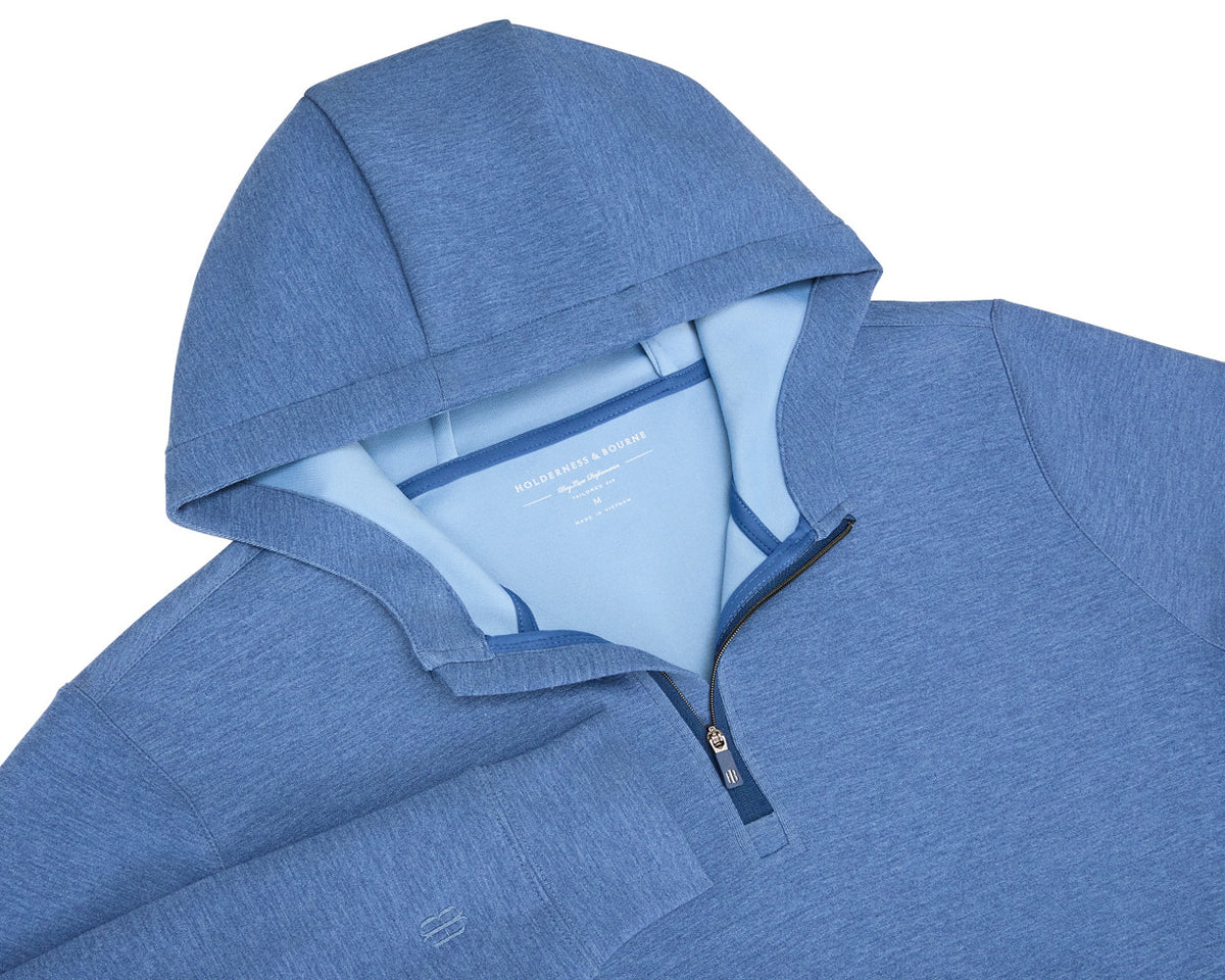 The Tilley Quarter-Zip Hoodie - Heathered Andover