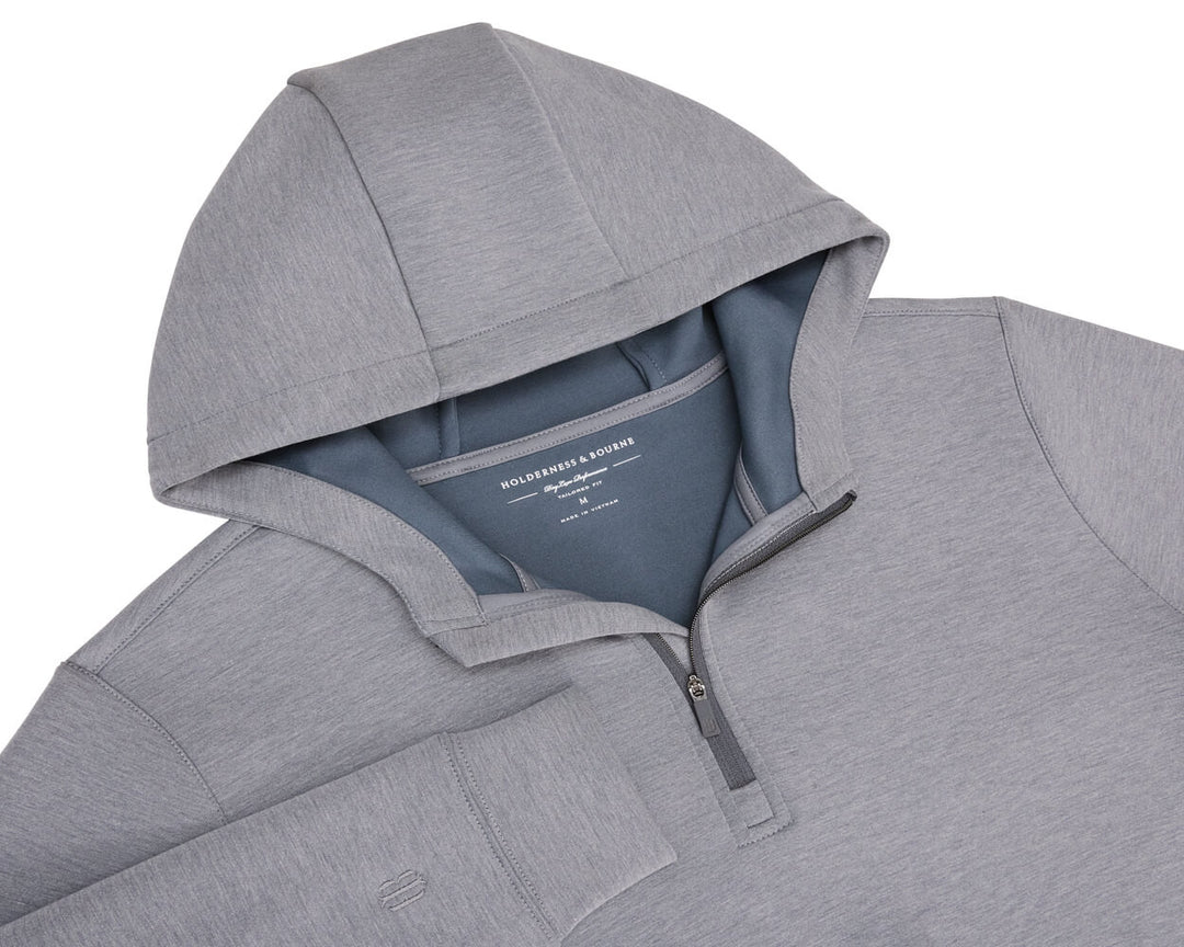 The Tilley Quarter-Zip Hoodie - Heathered Charcoal