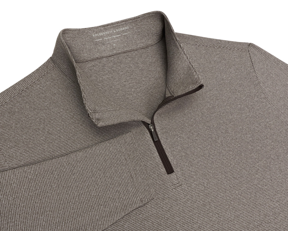 The Royce Quarter-Zip - Heathered Driftwood