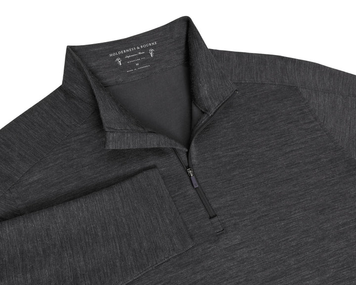 The Coyne Quarter-Zip - Heathered Dark Charcoal