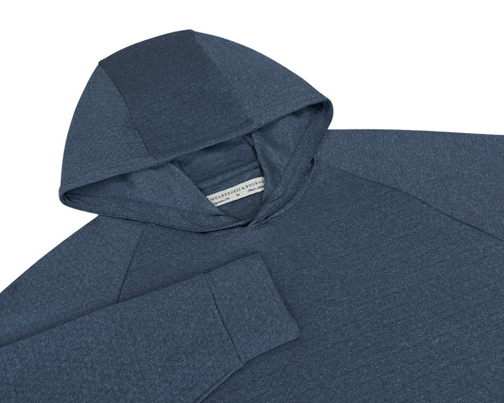 The Ellison Hoodie - Heathered Pacific Blue