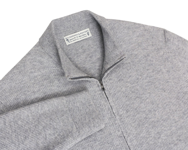 The McDaid Full-Zip Sweater - Heathered Gray