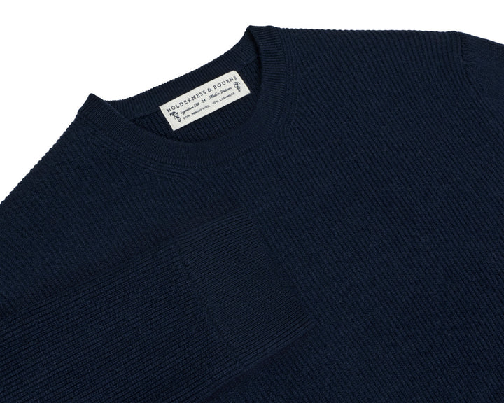 The Barrett Crewneck Sweater - Heathered Navy