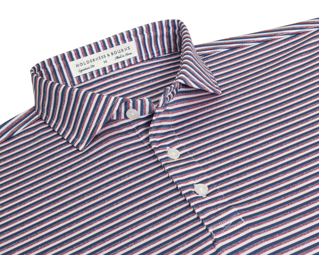The Fleming Shirt - Pacific Blue/Heathered Napa/White