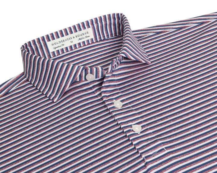 The Fleming Shirt - Pacific Blue/Heathered Napa/White