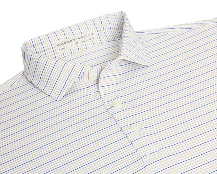 The Stanley Shirt - White/Dune/Pacific Blue