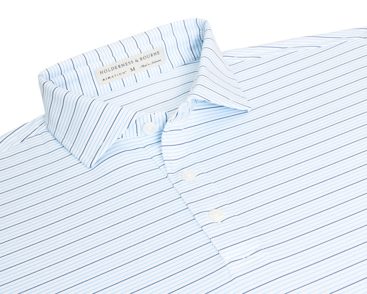 The Stanley Shirt - White/Vista Blue/Pacific Blue
