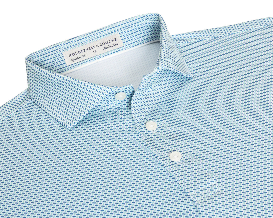 The Norman Shirt - Cascade Green & Pacific Blue
