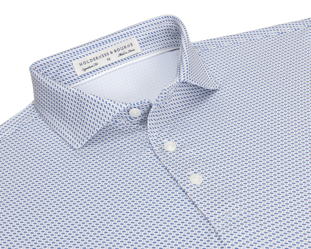 The Norman Shirt - Dune & Pacific Blue