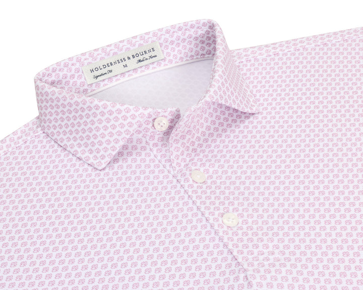 The Lafayette Shirt - White &amp; Faded Mauve
