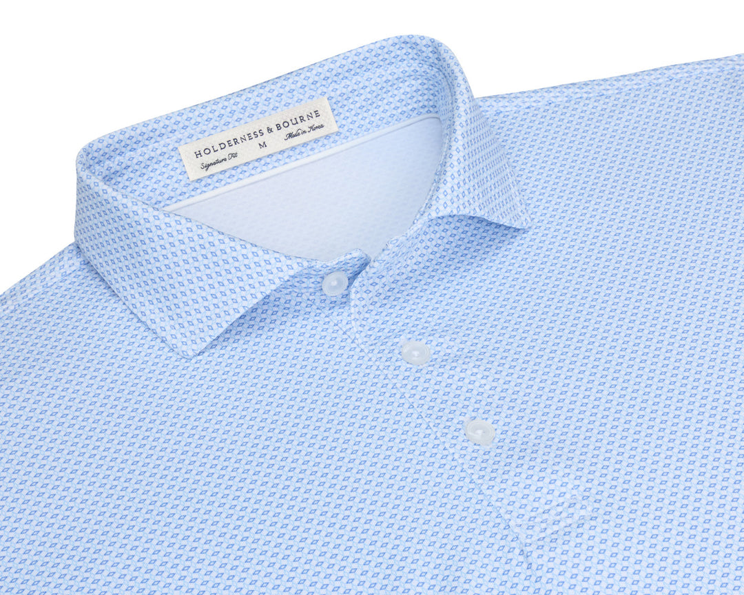 The Benson Shirt - White/Windsor/Shoreline Blue
