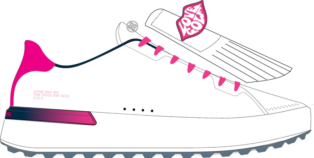 G.112 Love G Golf Shoe - Snow / Knockout Pink