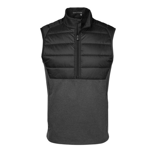 Rhinebeck Hybrid Quarter Zip Vest - Shepherd/Dk Grey Heather