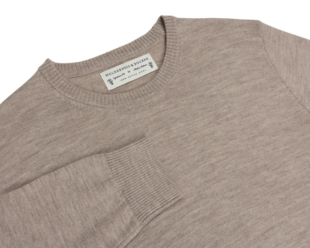 The Shelton Crewneck Sweater - Heathered Dune