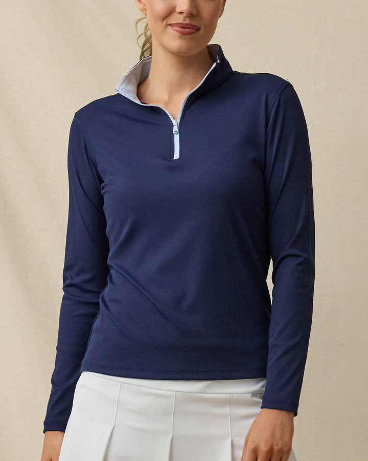 Skyler Quarter Zip - New Indigo