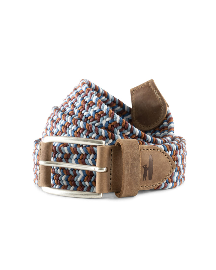 Cotton Stretch - Brown/Blue