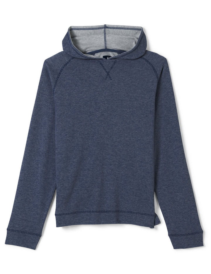 Cotton Blend Hoodie - Navy