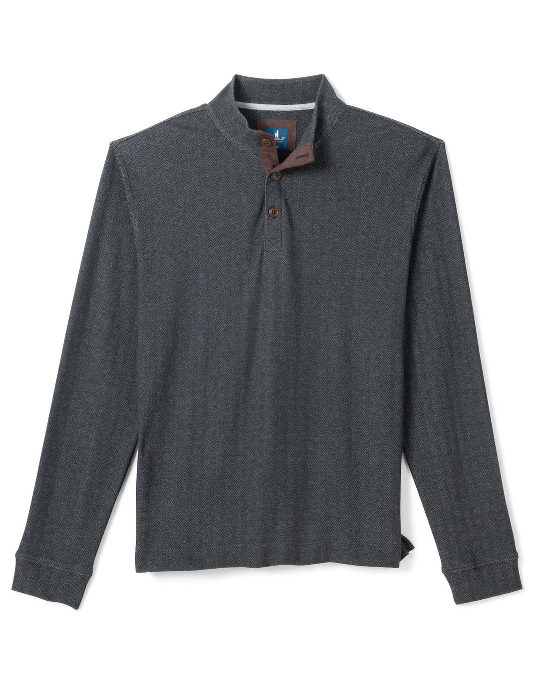 Cotton Blend Henley - Coal