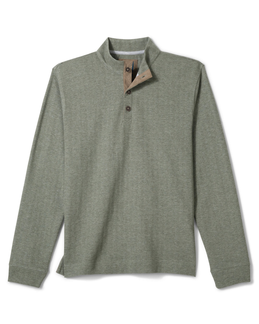 Cotton Blend Henley - Sequoia
