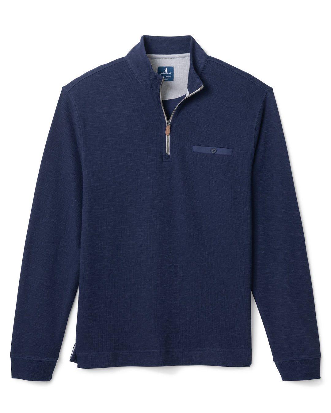 Flame Stitch Zip - Navy