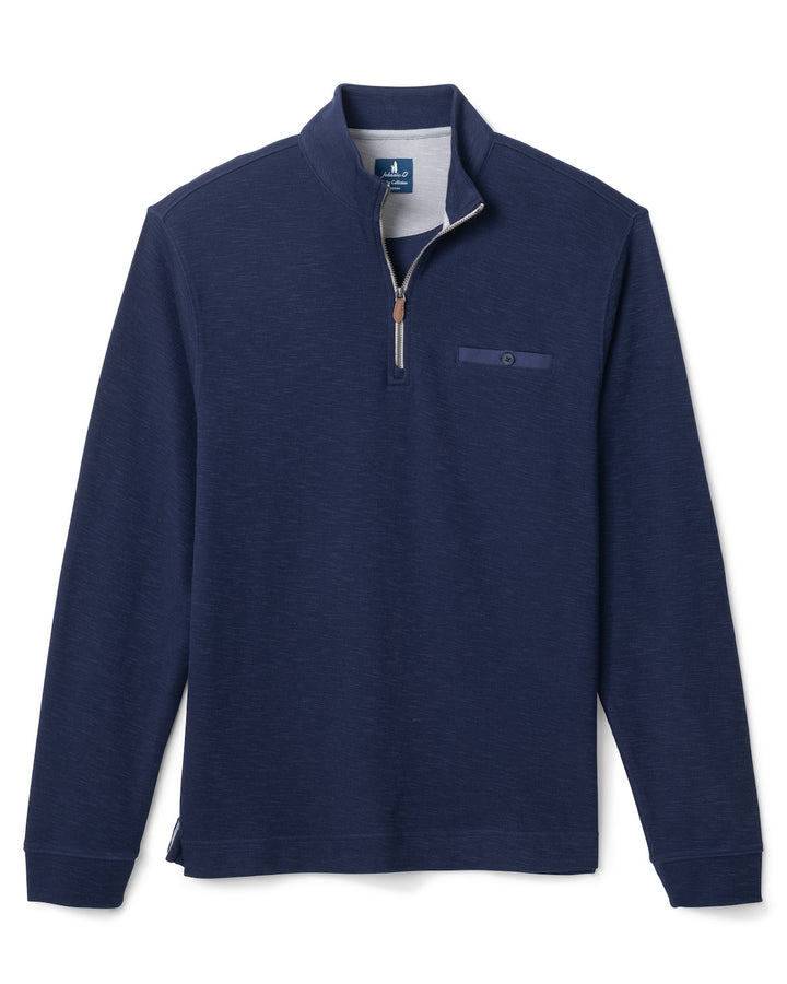 Flame Stitch Zip - Navy