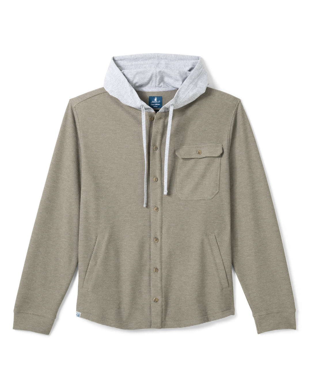 Jersey Hood Shacket - Tan