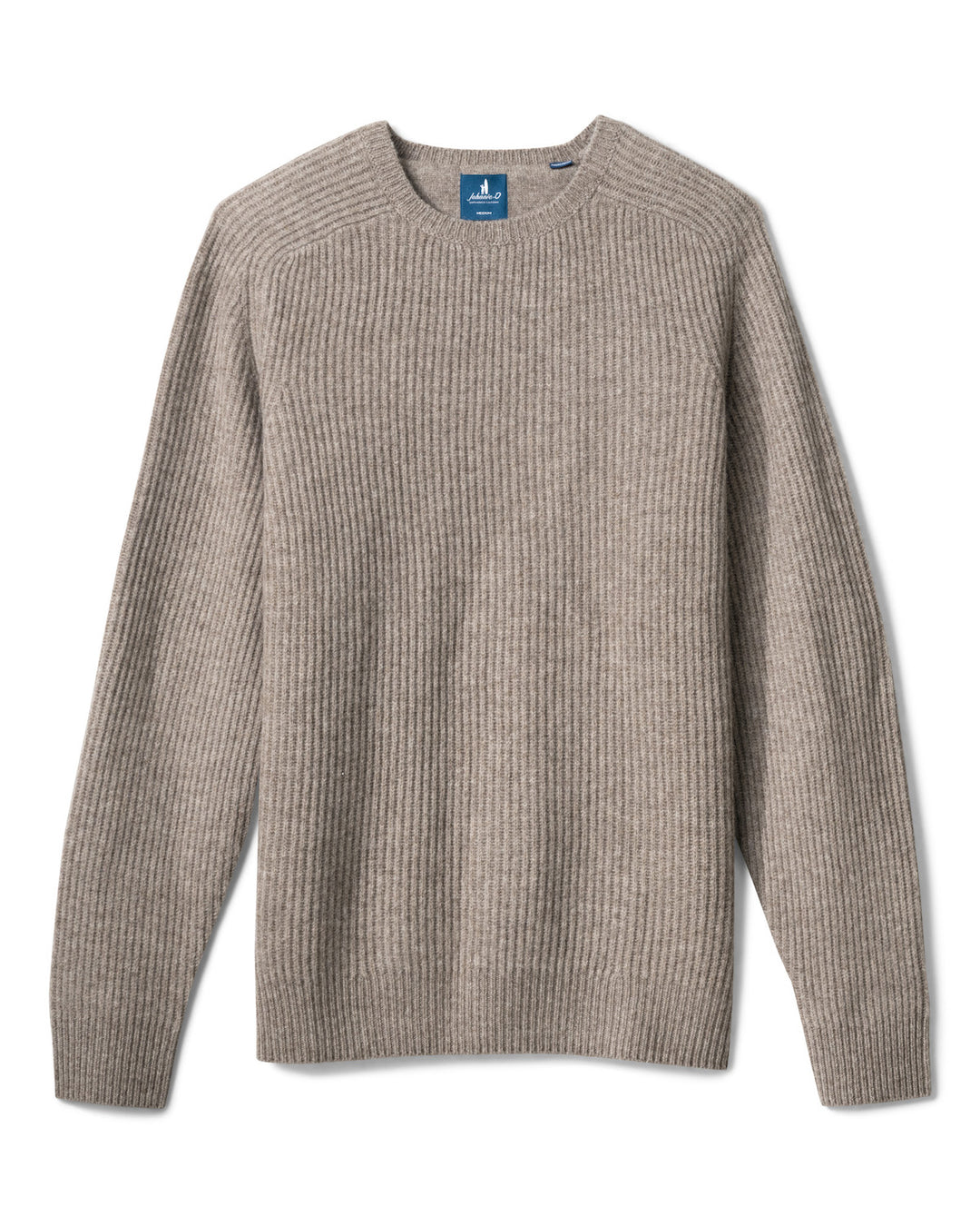 Merino Yak Rib Crew - Almond