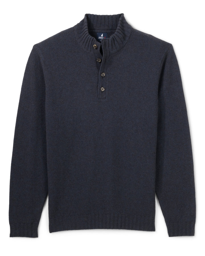 Merino Yak Henley - Navy
