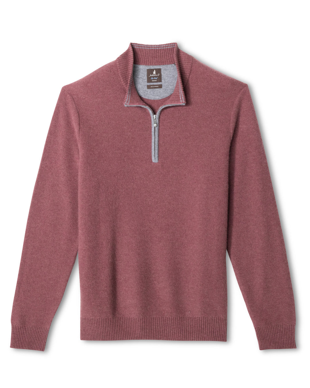 Cashmere Quarter Zip - Rose