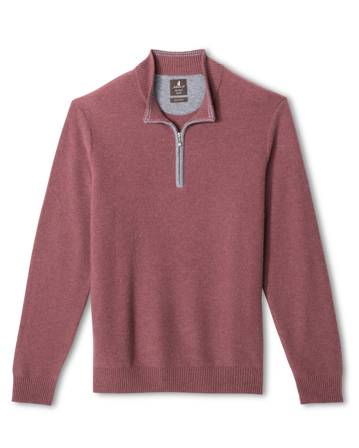 Cashmere Quarter Zip - Rose