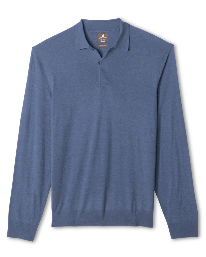 Merino Blend Polo - Lake