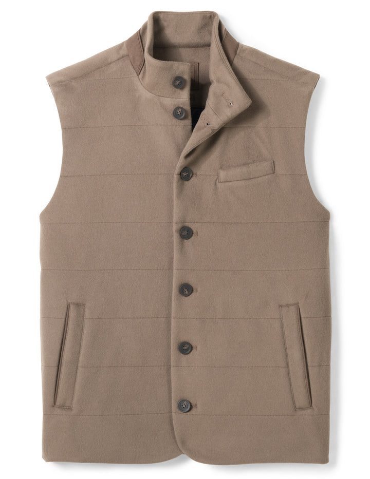 Italian Wool Vest - Camel