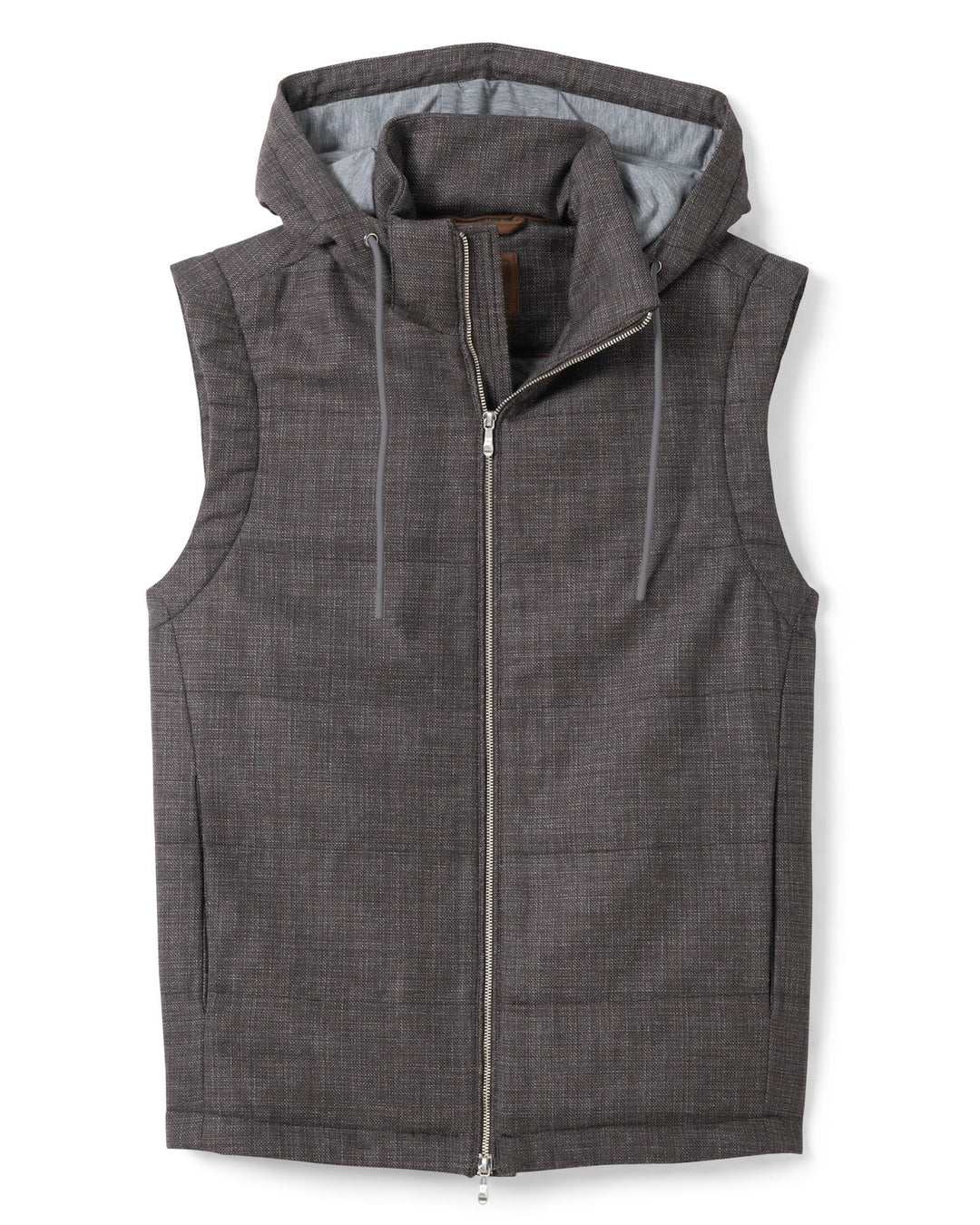 Italian Hooded Vest - Charcoal