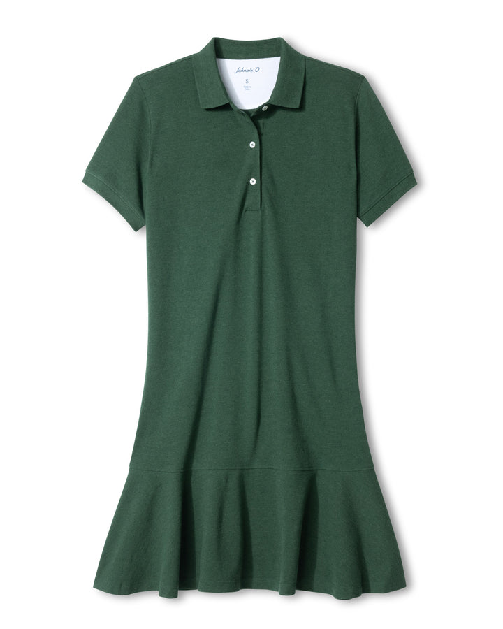 Janie Pique Dress - Green 1