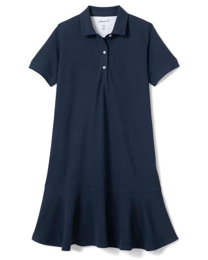 Janie Pique Dress - Midnight Navy