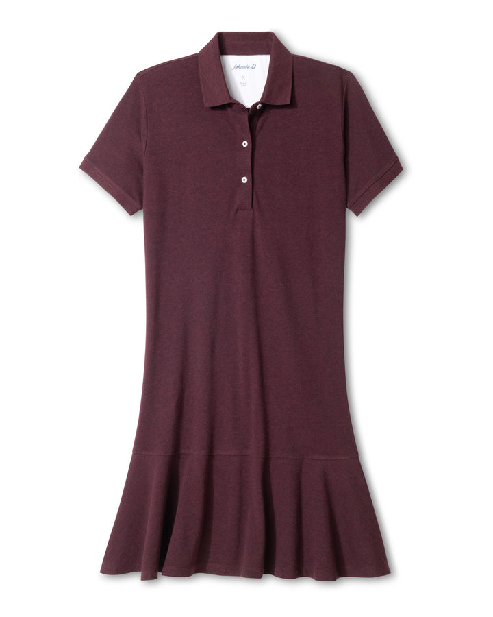 Janie Pique Dress - Maroon 3