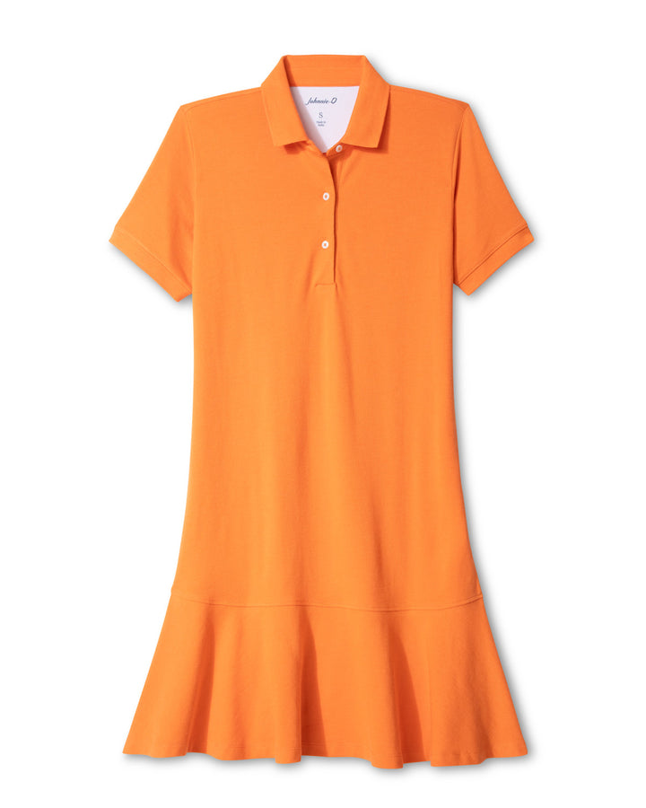 Janie Pique Dress - Orange 1