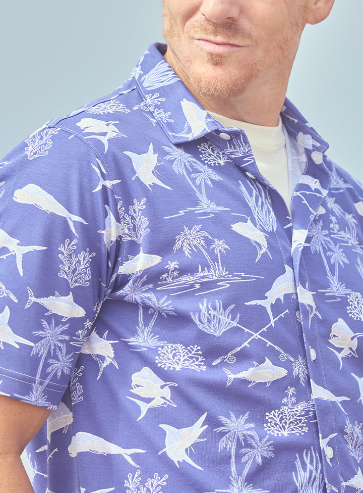 Islamorada Full Button Polo - Skipper