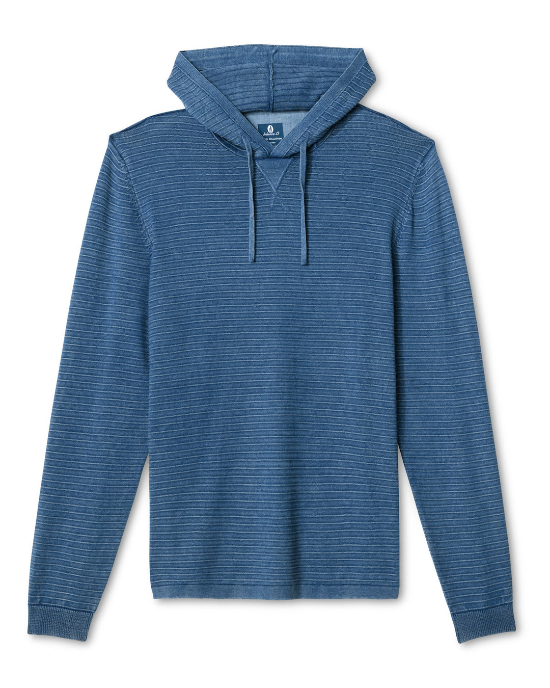 Indigo Rib Hoodie - Indigo