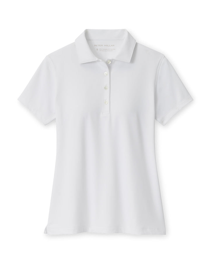 Short-Sleeve Button Polo - White