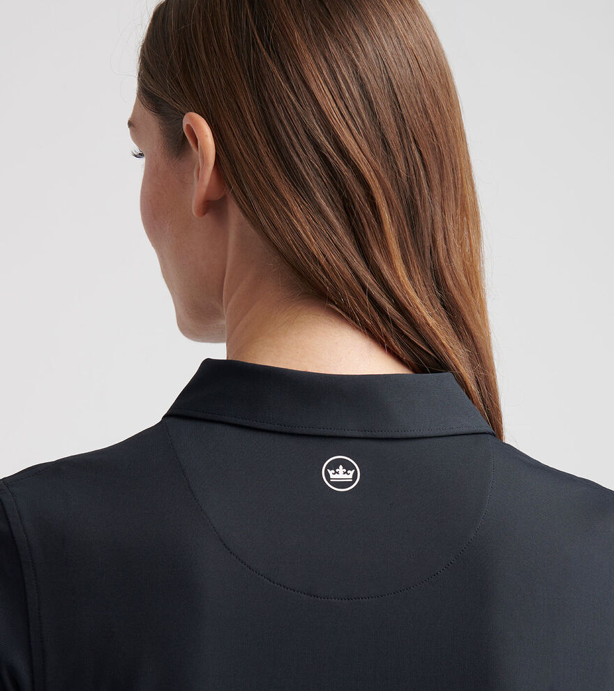 Short-Sleeve Button Polo - Black