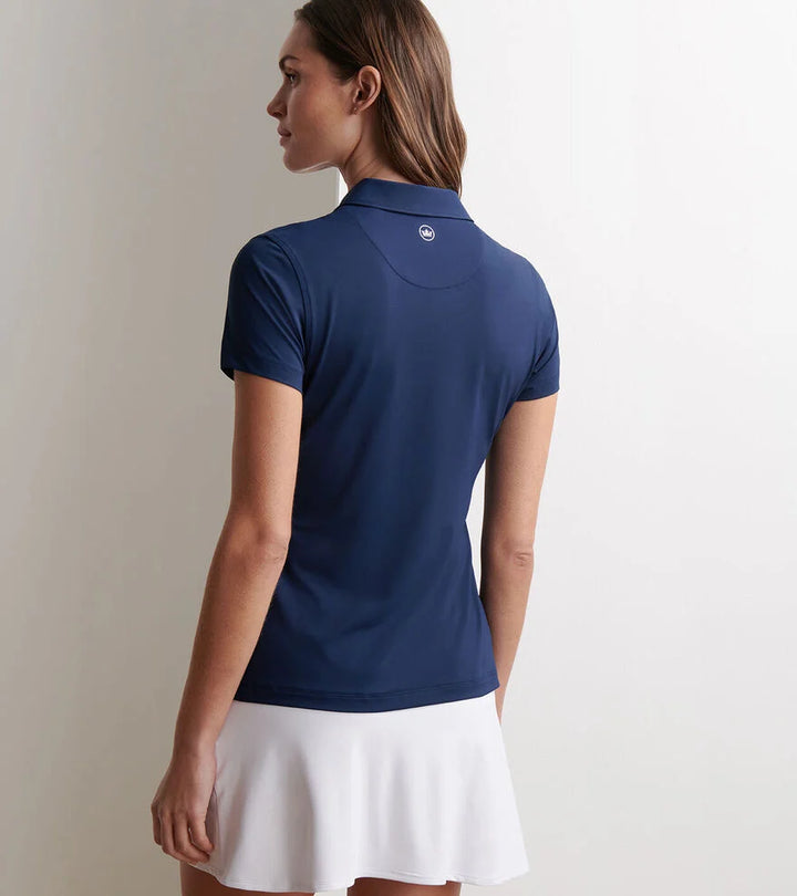 Short-Sleeve Button Polo - Navy
