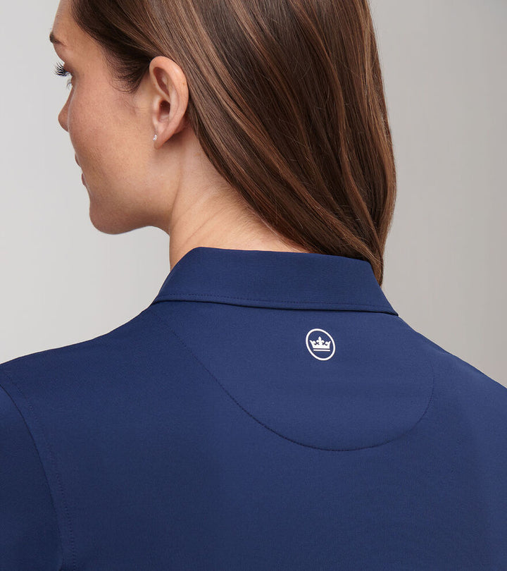 Short-Sleeve Button Polo - Navy
