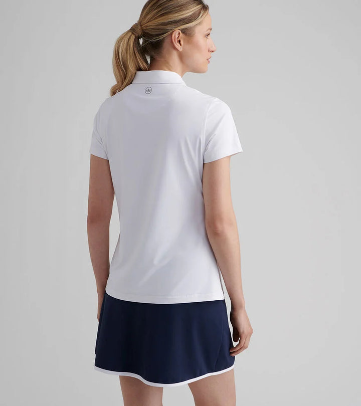 Short-Sleeve Button Polo - White